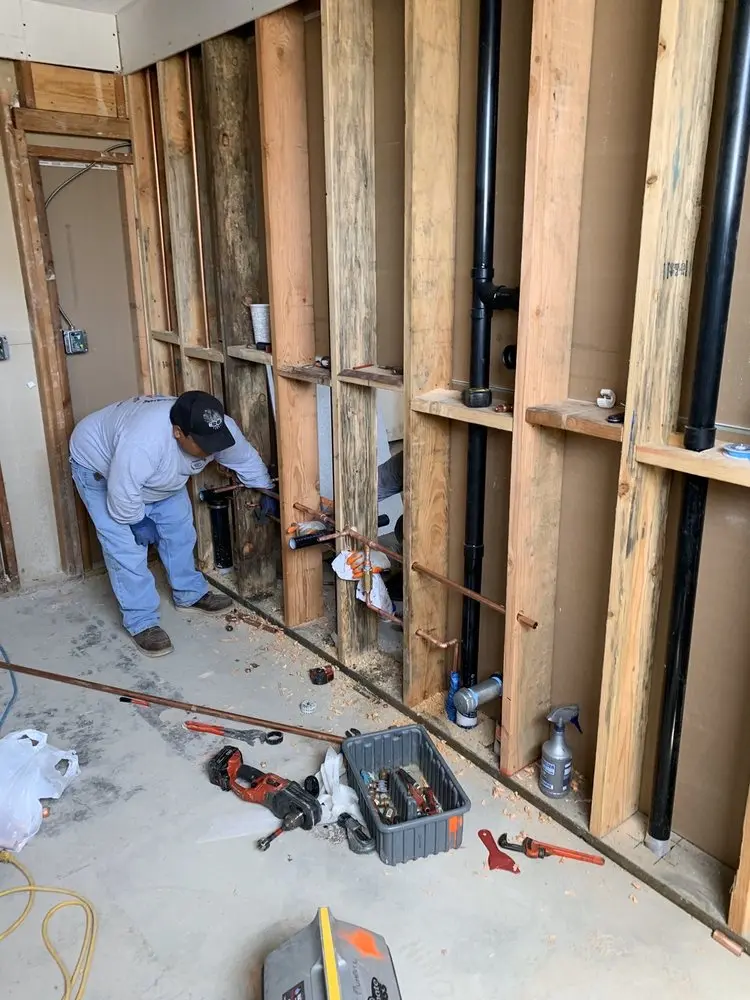 Commercial rough-in plumbing for Gas Line Repair in Montgomery